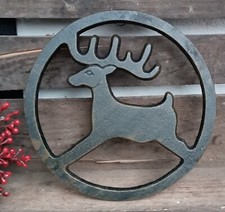 ❤ Topfuntersetzer Pfannenuntersetzer Hirsch  Gusseisen schwarz ❤