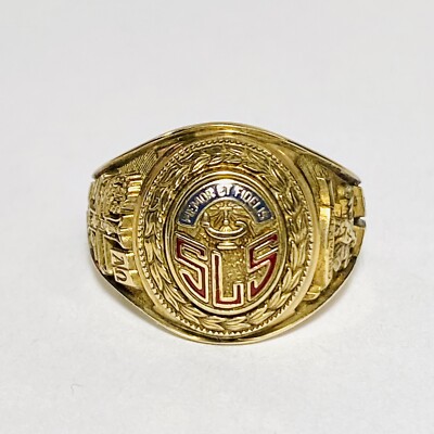 Jostens 1999 Saint Louis School Hawaii 10K Yellow Gold Size 9.5