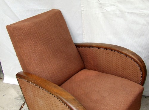 Paar Art Deco Sessel, Club Cocktailstühle. Antik Vintage Halabala 1920. - Bild 6 von 15