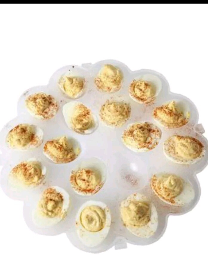 Develed Egg Tray With Handle Holds 18 Eggs for Easy Transport & Storage