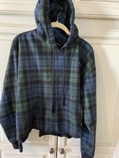 Abercrombie Fitch Pullover Womens Hooded Sweatshirt Sz Large Fleece Lined Pocket