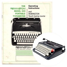 ORIGINAL Remington 333 Typewriter Instruction Manual User Vtg Rand Portable thumbnail