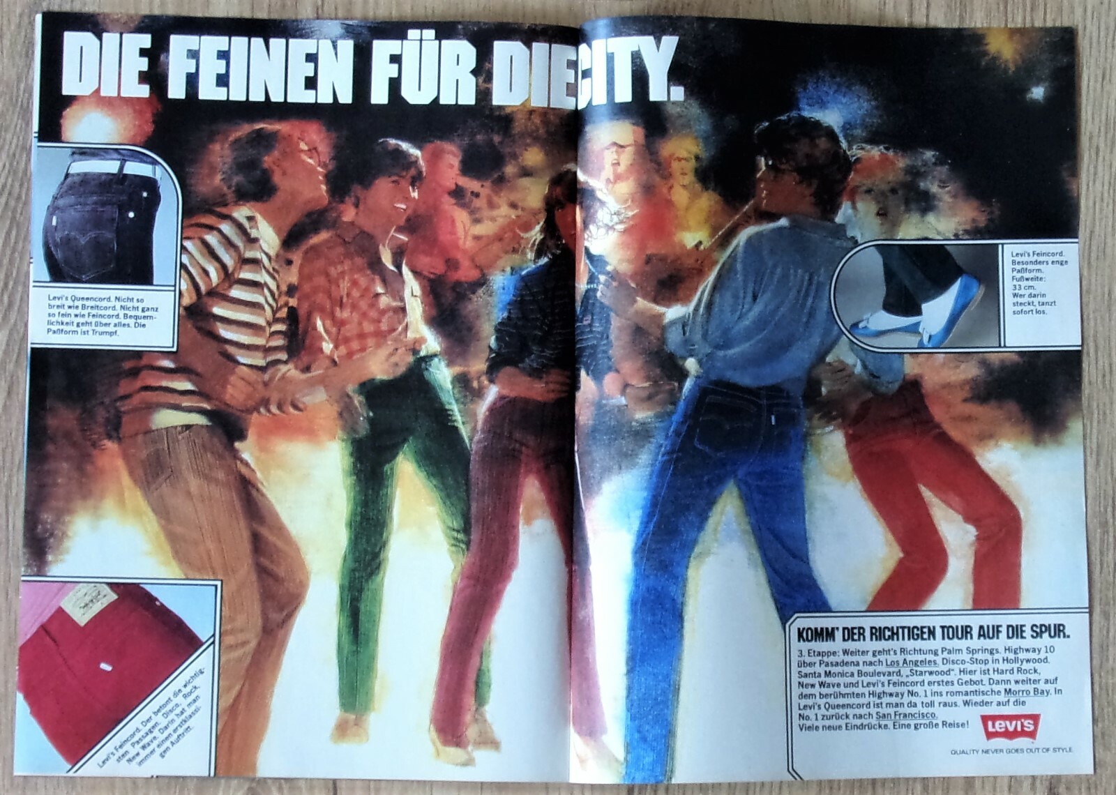 LEVI´S Prospekt California Tour 81 Werbung Advertising LEVIS