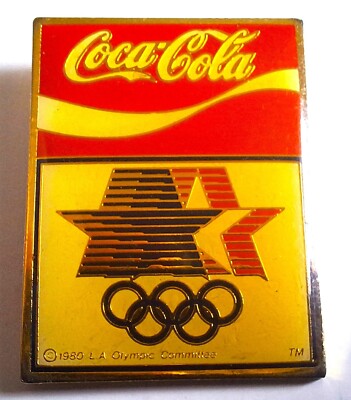 1984 Los Angeles Olympics COCA-C0LA PIN Official Soft Drink of the '84 Olympics