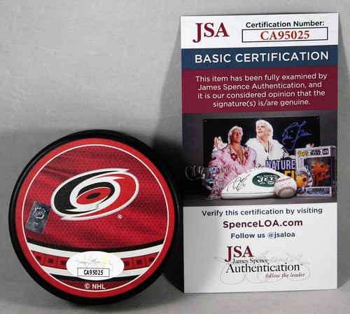 JUHA JAASKA SIGNED CAROLINA HURRICANES REVERSE RETRO PUCK AUTOGRAPHED +JSA COA - Picture 2 of 2