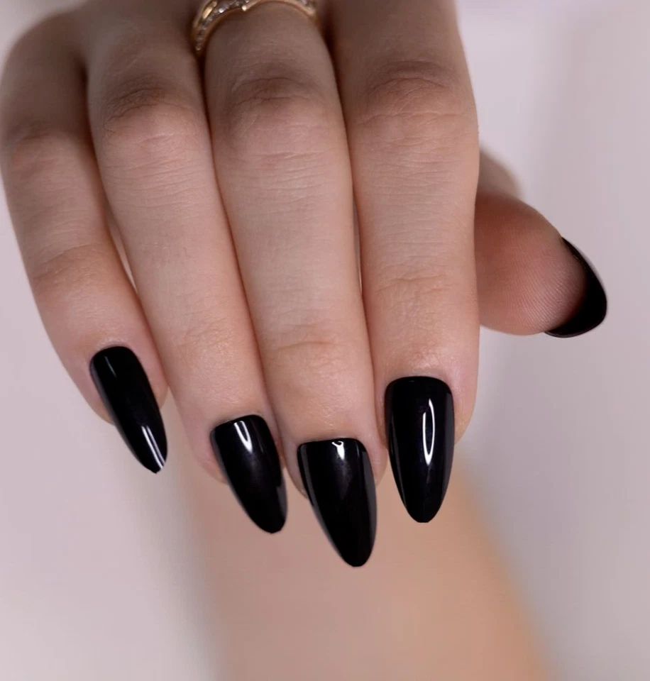 Autoadesive Unghie Finte Unghie - Nero - - Immagine 4 di 4