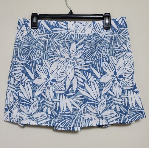 Ripskirt Hawaii blau-weiß Blumenmuster Wickelrock Hakenlänge 1 Größe M Strand