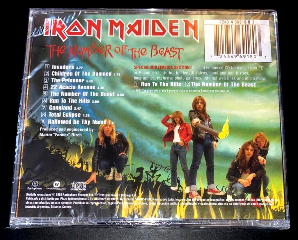 IRON MAIDEN - THE NUMBER OF THE BEAST (New CD Sealed) f/ARG | eBay