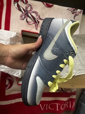 NIKE KIDS Dunk Low Halloween BG Diffused Blue/Blue Tint FQ8354 491 Unisex 4y