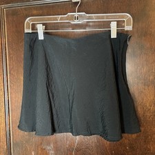 Urban Outfitters Mini Skirt Size Medium Solid Black Viscose Blend Lined Zipper
