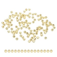 100Packs 3mm 14K Gold Filled Spacer Beads for Jewelry Making Golden