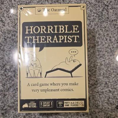 Horrible Therapist Party Game Ages 17+ Adult Humor Card Game BRAND NEW SEALED