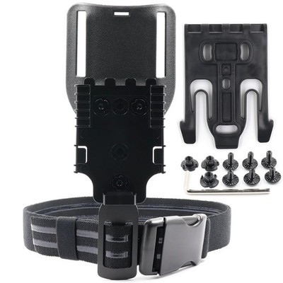 Black Quick Locking System Kit with Locking Fork & Receiver Plate 2.2'' Mid