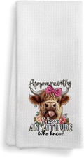 Highand Cow Bathroom Kitchen Towel, 16 x 24 inches, Highland