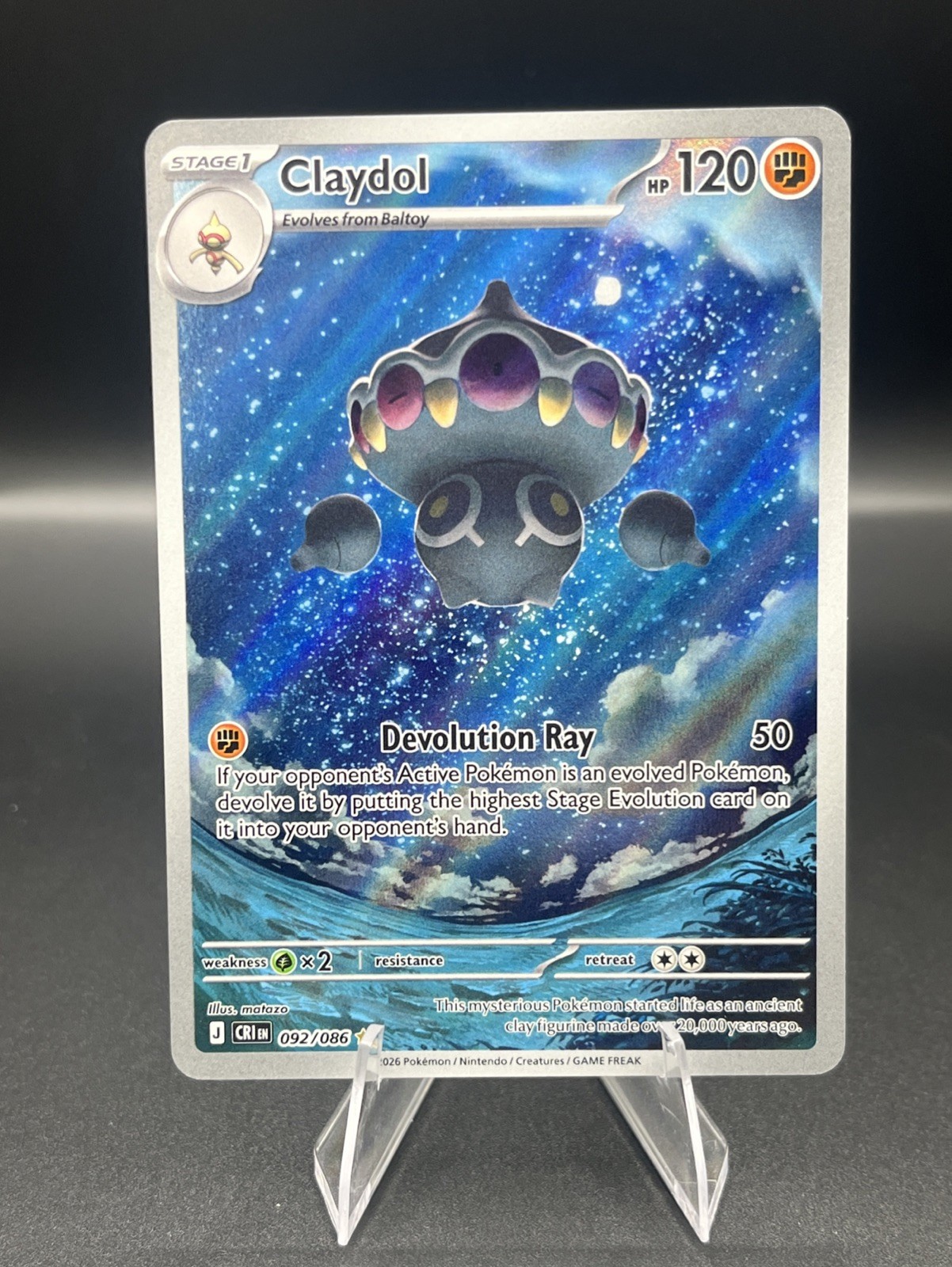 Pokemon Claydol 92/86 Illustration Rare Chaos Rising 