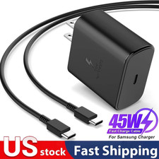 45W PD  Fast Wall Charger 6ft Type USB C Cable For Samsung Galaxy S22 S23 S21 N1