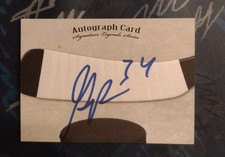 Gabe PerraultAutographed Hockey Stick,and Puck Signature Card NewYork Rangers RW