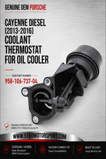 Porsche Cayenne Diesel (2013-2016) Coolant Thermostat for Oil Cooler 95810673704