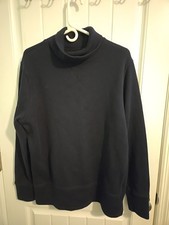 Men's Turtleneck Sweater in Navy - Banana Republic 100 Cotton L17 