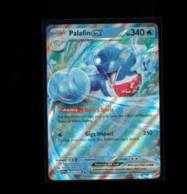Palafin ex Twilight Masquerade - 61/167 Double Rare Pokemon Card TCG NM/M