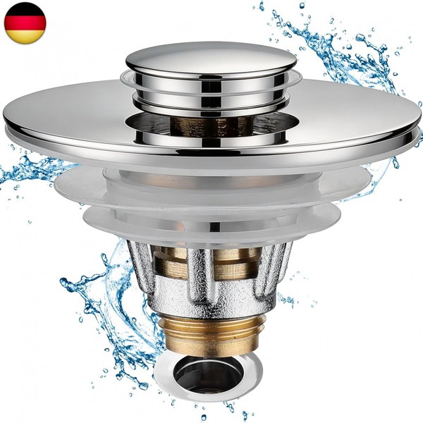 WaschbeckenstöPsel, Abflusssieb Ablaufgarnitur StöPsel Waschbecken, Universal S-image