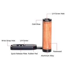Side Wood Handle Left L-Plate Quick Release Plate for Camera Spare Accessory