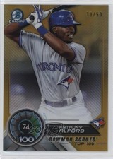 2018 Bowman Scouts' Top 100 Gold Refractor 33/50 Anthony Alford #BTP-74 18vp
