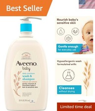 Daily Moisture Body Wash Shampoo with Oat Extract, Hypoallergenic, Tear-Fre...