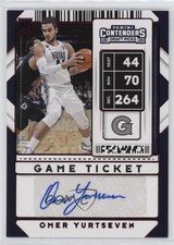 2020-21 Contenders Draft Picks Sticker Game Ticket Red Omer Yurtseven Auto 0z8z