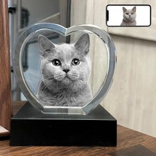 Dog Memorial Gifts for Pet Loss   Personalized Crystal Photo for Dogs  Cats,...