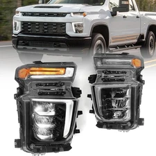 For 2020-2023 Chevy Silverado 2500HD 3500HD LED High Low+DRL Headlight L+R Pair