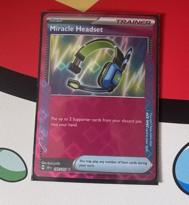 Pokémon TCG Miracle Headset Trainer Card 183/191 Surging Sparks Ace Spec
