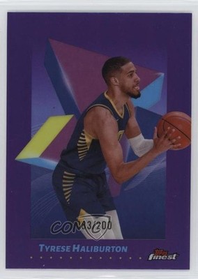 2024-25 Topps Finest Common Purple Refractor 83/200 Tyrese Haliburton #38 07mp