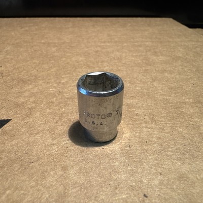 Proto 4714 7/16'' 6pt 1/4  Drive Std Socket Excellent Condition