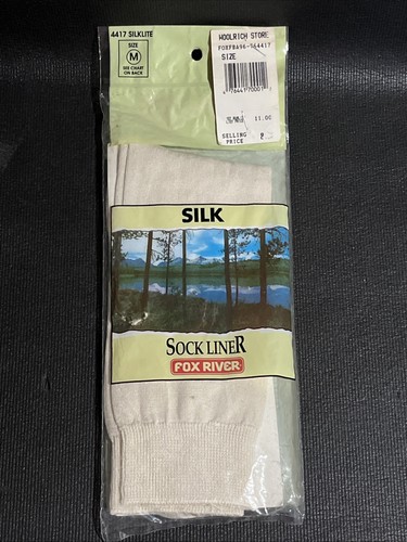 Fox River Silk Sock Liner 4417 Silklite Natural Sz M Mid-Calf