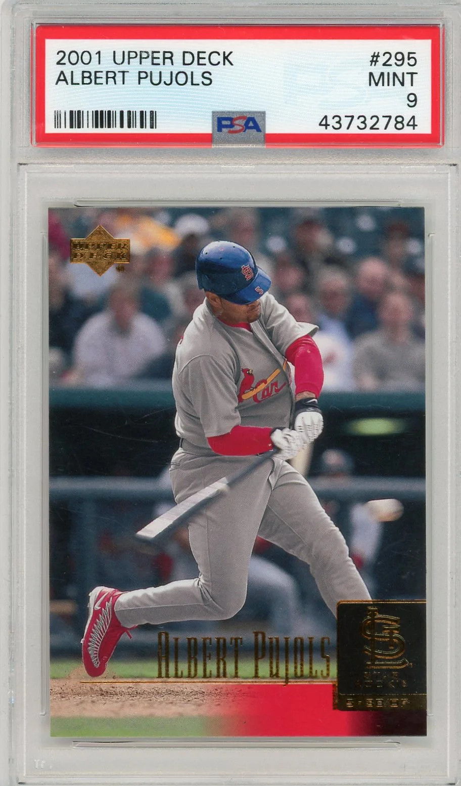 2001 Upper Deck Albert Pujols #295 PSA 9 view 1