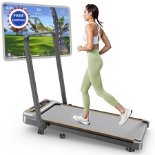 Foldable Treadmill 10% Incline Silver 350 Lb Capacity Portable 3.5HP Noise Under