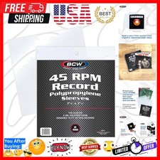 45 RPM Record Sleeves - 100 Count  Fits Standard 7 Inch Single 45s  Snug-Fi...