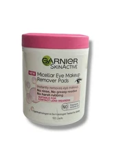 1 x Garnier Micellar Eye Makeup Remover Pads No Fragrance No Mineral Oil 100ct