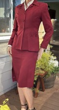 Vintage Gabardine Skirt Suit 1940s