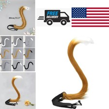 Cat Tail Cosplay 31.5 Inch Plush Animal Tail for Halloween Costume Accessories