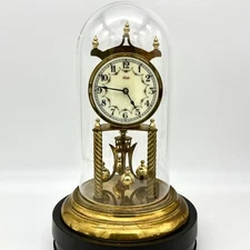 Vtg 12” Kundo Kieninger & Obergfell Anniversary Clock, UNTESTED, No Wind Key