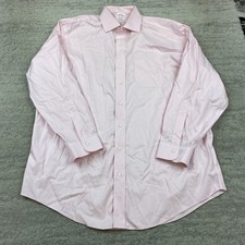 VTG Brooks Brothers Oxford Button Shirt 17 - 34 Pink OCBD Formal Dress Mens 90s