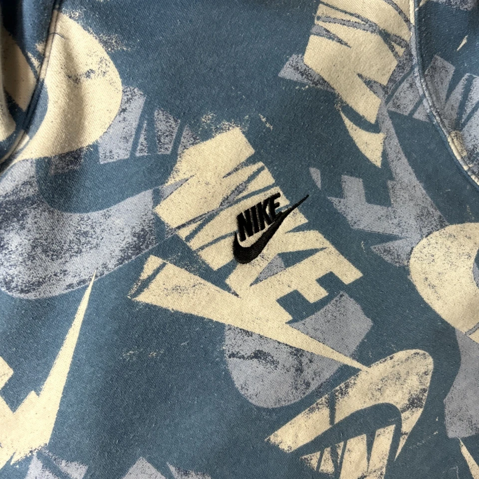 Sudadera con capucha para hombre Nike X-grande azul con estampado de logotipo Foto 2 de 4