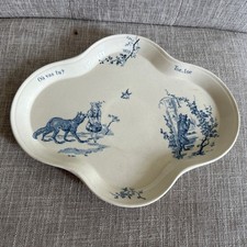 RARE SUPERBE PETIT PLATEAU DE DÎNETTE ANCIENNE GIEN CHAPERON ROUGE BLEU 