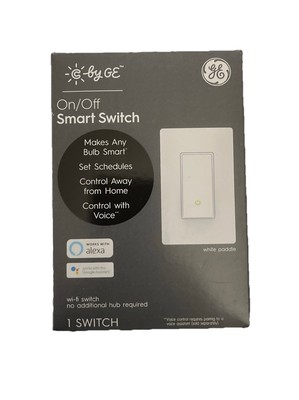 GE ON/OFF Smart Switch-White In-Wall Wi-FI 3 Way Switch Control 93105075 NEW