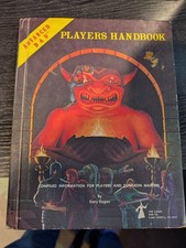Advanced D D Dungeons Dragons Players Handbook TSR 1978 1sr Ed 6th print 1980