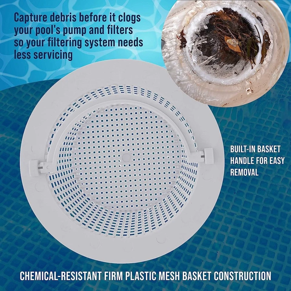 Cesto di Ricambio per Skimmer per Piscina con Manico, Confezione da 2 - Ces7823 - Immagine 2 di 4