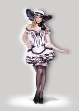 InCharacter Women's Sexy Pink Black Dixie Darling Costume Southern Belle XS NWT