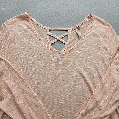 Red Camel Curvy Women's 2X Peach Blouse